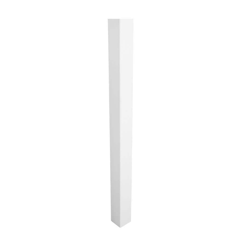 Weatherables 4x4 Post Sleeve – Weatherproof Premium Outdoor Vinyl Post Cover for Lasting Durability and Easy Installation on Decks, Patios, Porches or Mailbox Posts (4" x 4" x 72", White)