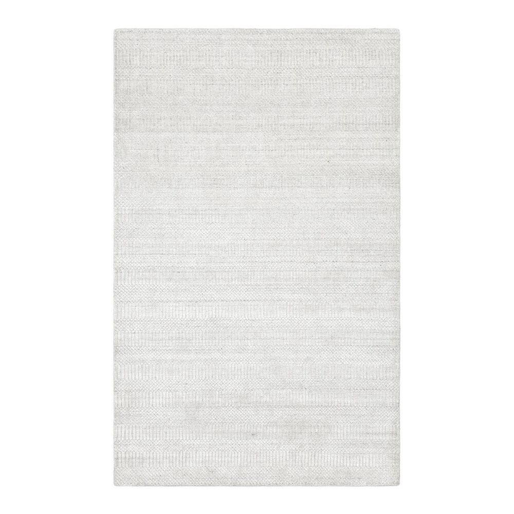 Ivory Elegance 8' x 10' Hand Loomed Wool-Viscose Blend Area Rug