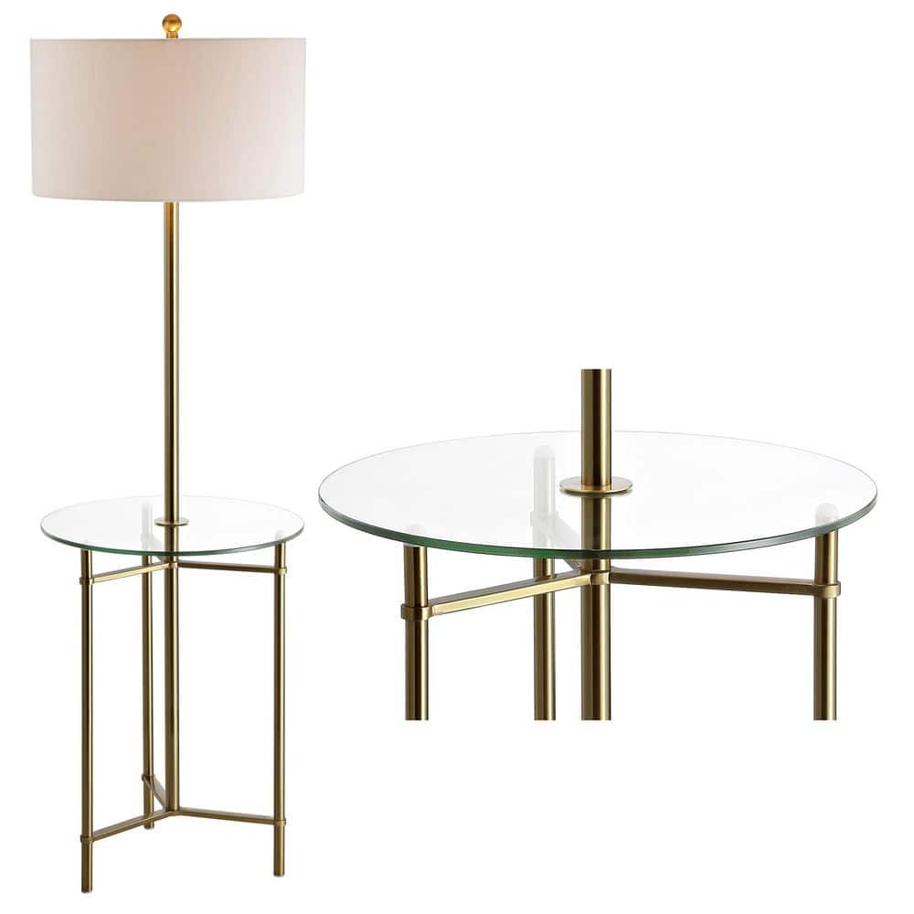 Jonathan Y Charles Metal/Glass Led Side Table And Floor Lamp