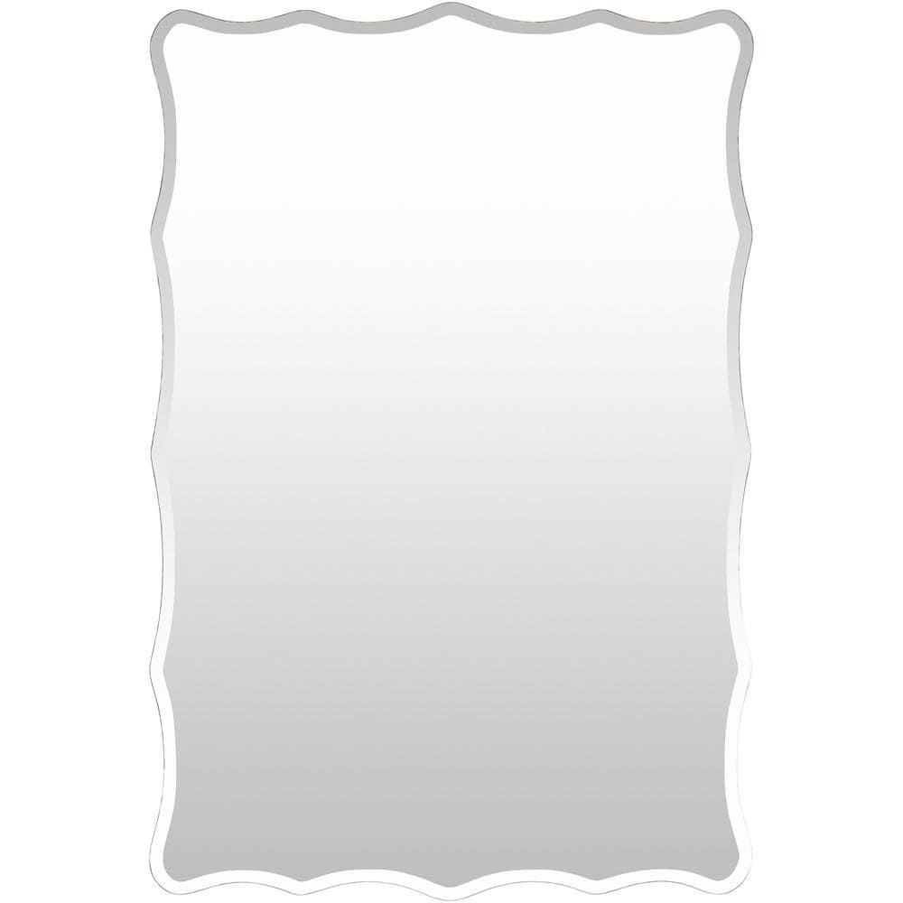 Ciri 36 in. H x 24 in. W Novelty Wood Frame Silver Decorative Mirror