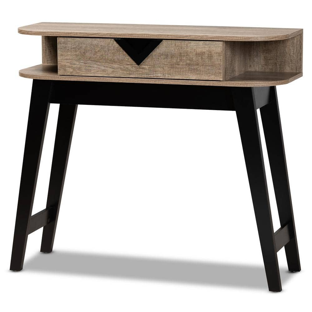 Wales Wood 1 Drawer Console Table Light Brown - Baxton Studio