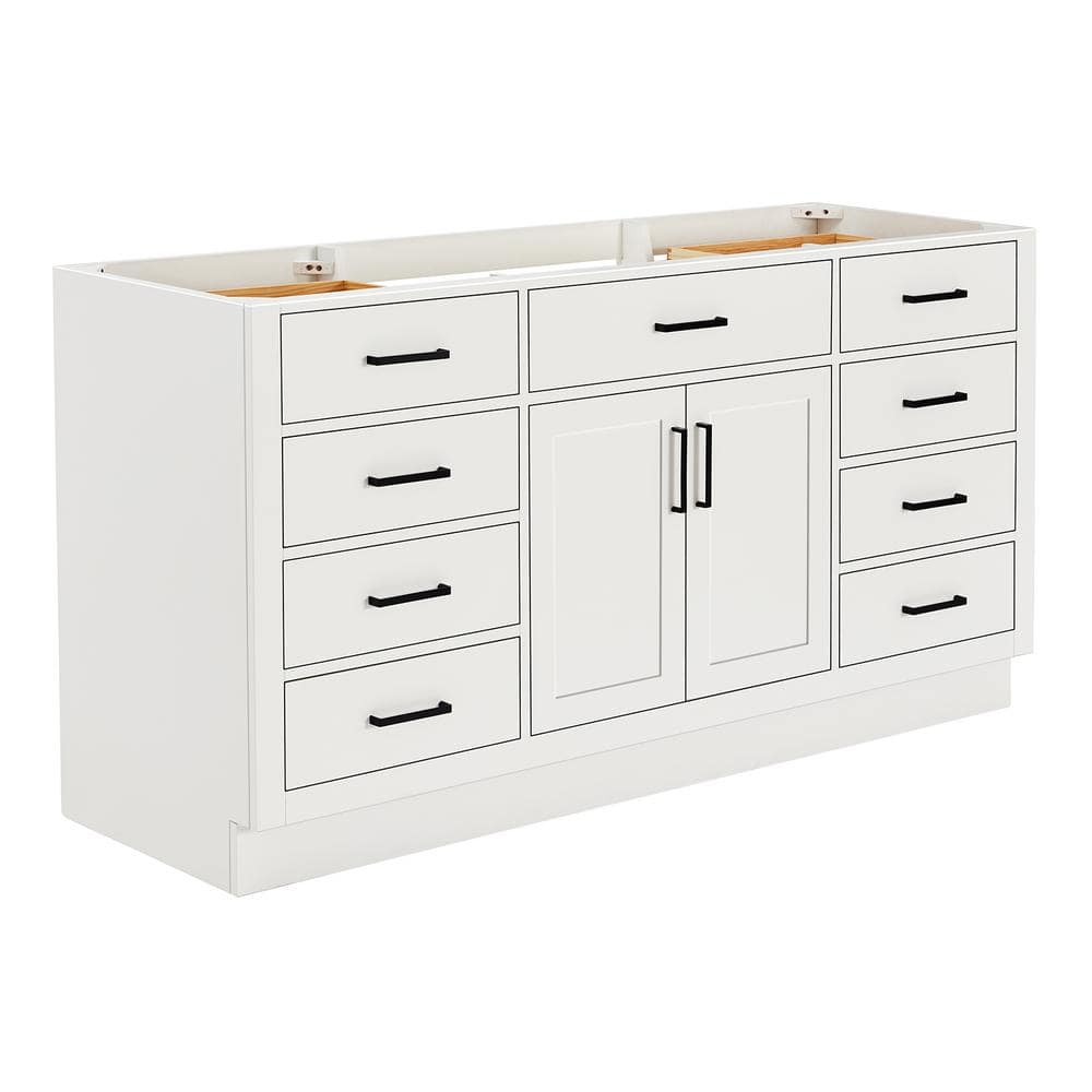Ariel T066s-Bc Hepburn 66" Single Free Standing Vanity Cabinet Only - White