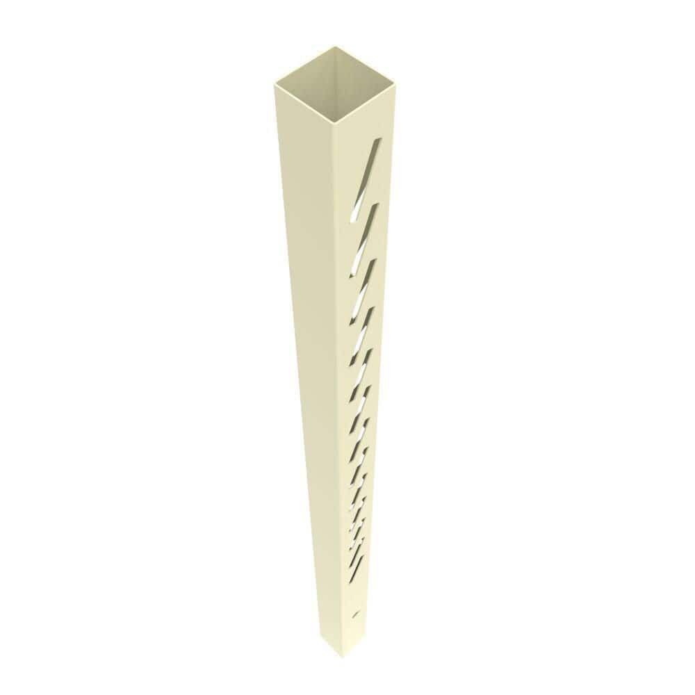 Freedom Louvered 8.5-ft H x 6-in W Sand Vinyl Corner Fence post (Assembled)