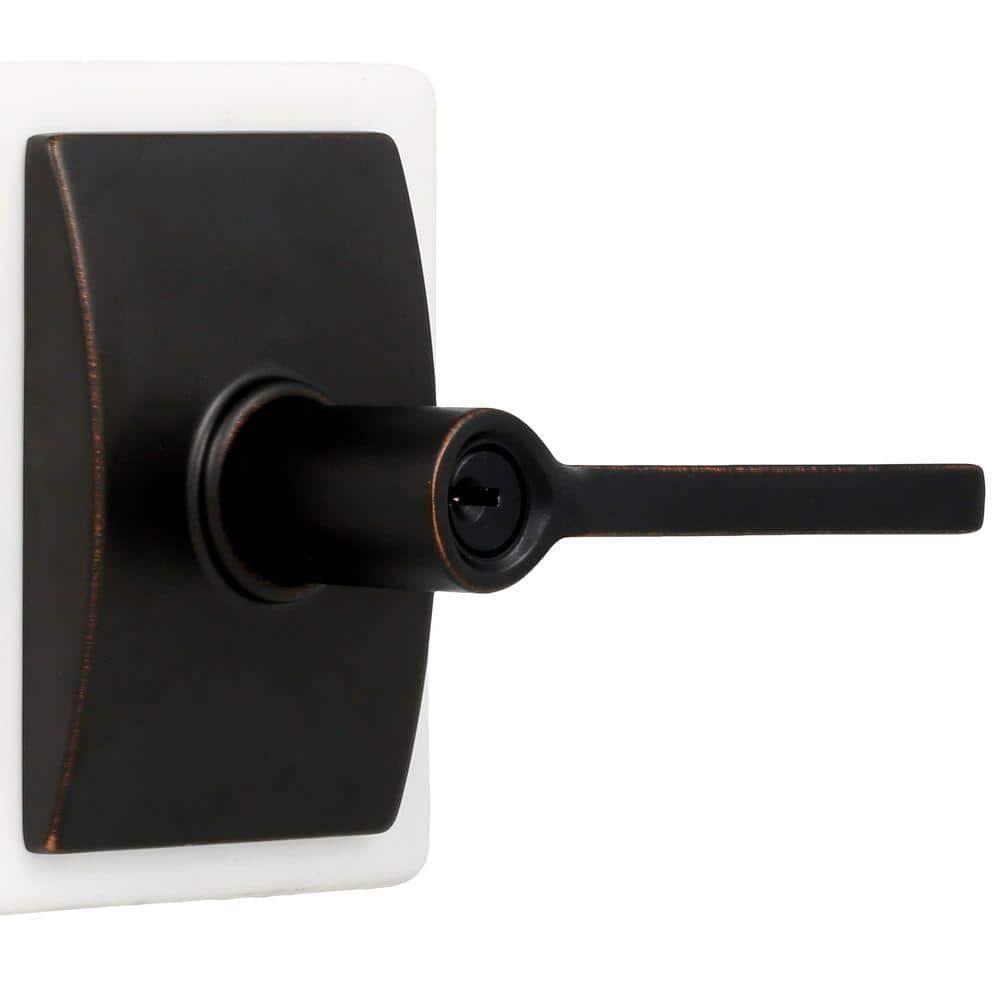 SCHLAGE F51A LAT 716 CEN Latitude Lever with Century Trim Keyed Entry Lock, Aged Bronze