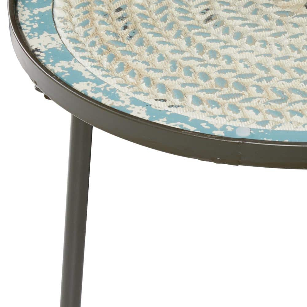 Black Metal Vintage Accent Table