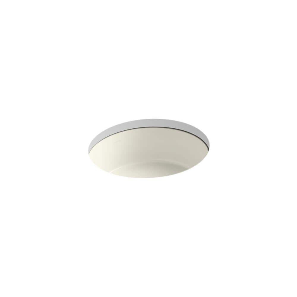 Verticyl Ceramic Vitreous China Circular Undermount Bathroom Sink with Overflow