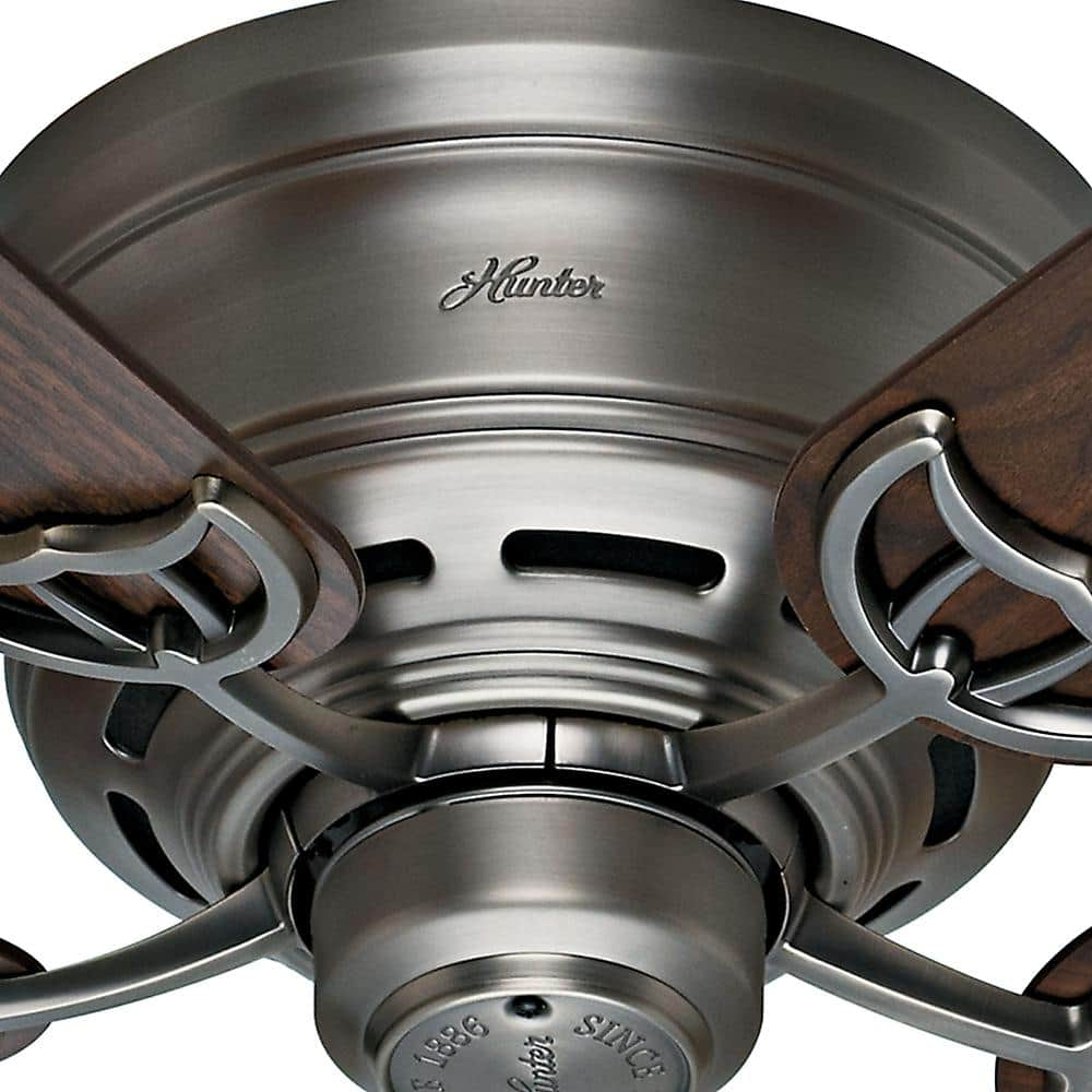 Low Profile III 52 in. Indoor Antique Pewter Ceiling Fan For Bedrooms