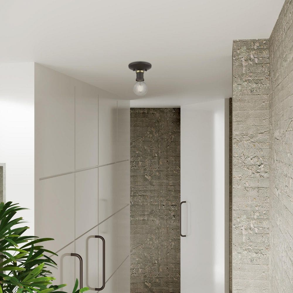 Livex Lighting - Lansdale - 1 Light Flush Mount In Transitional Style-3.38