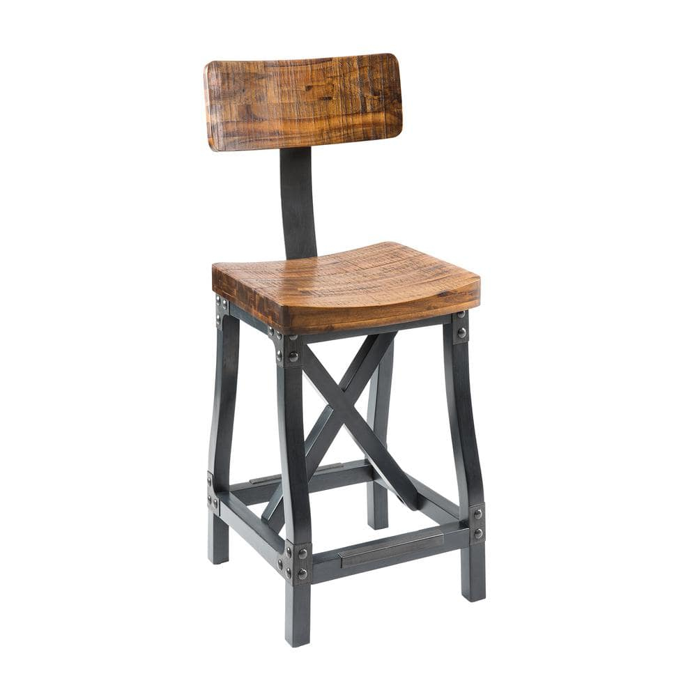 Barstool with Back See below/Amber/Graphite