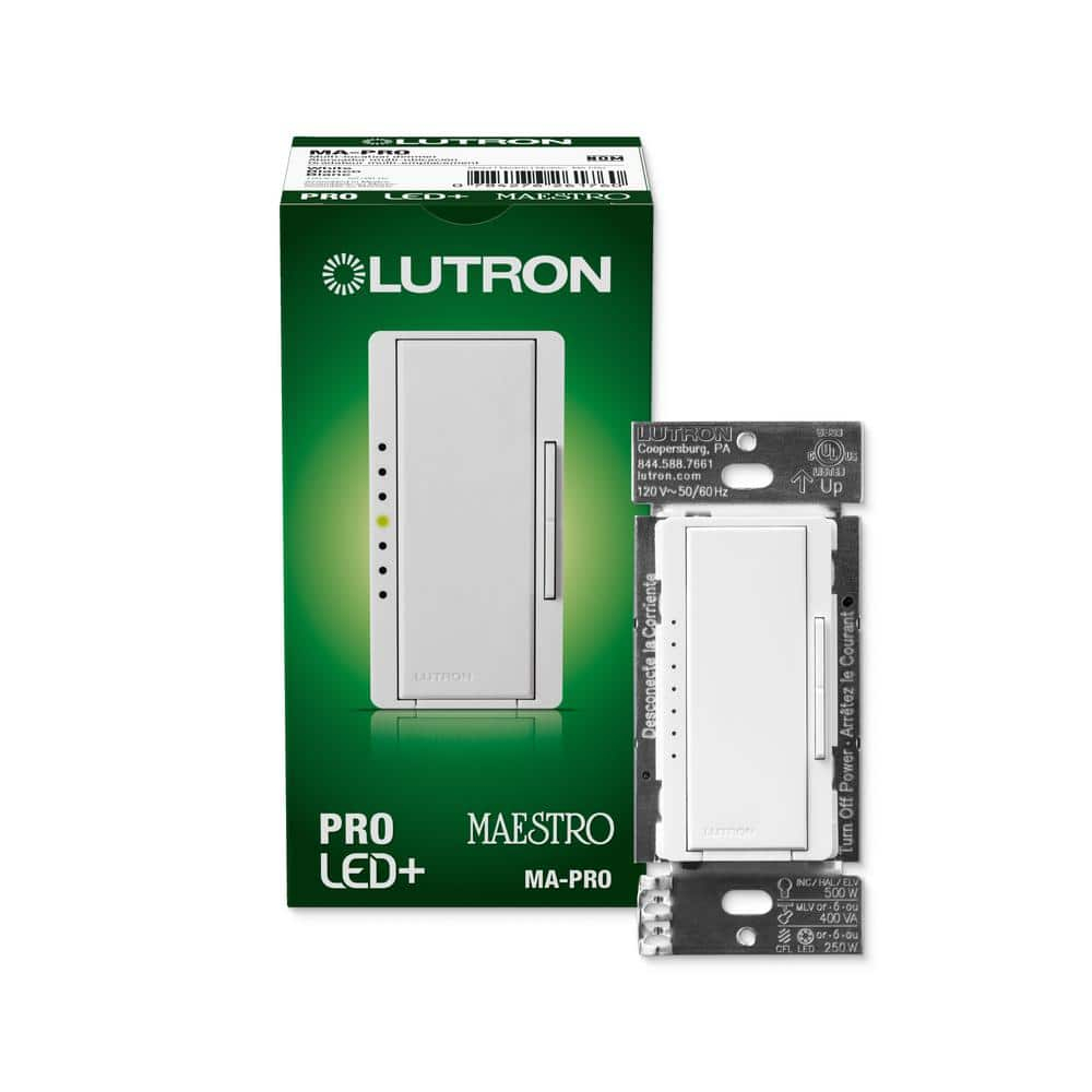 Lutron 26176 - 120 volt 50/60 Hz White Single-Pole / 3-Way 3-Wire Fluorescent/LED Wall Dimmer Switch