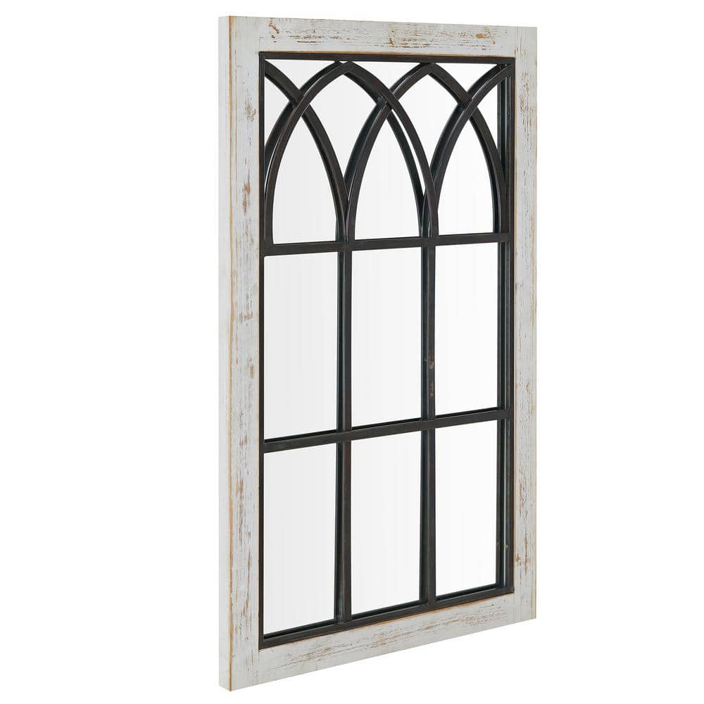 FirsTime & Co. White Vista Arch Wall Mirror, Farmhouse, Rectangular, 23.6 x 1.25 x 37.4 in