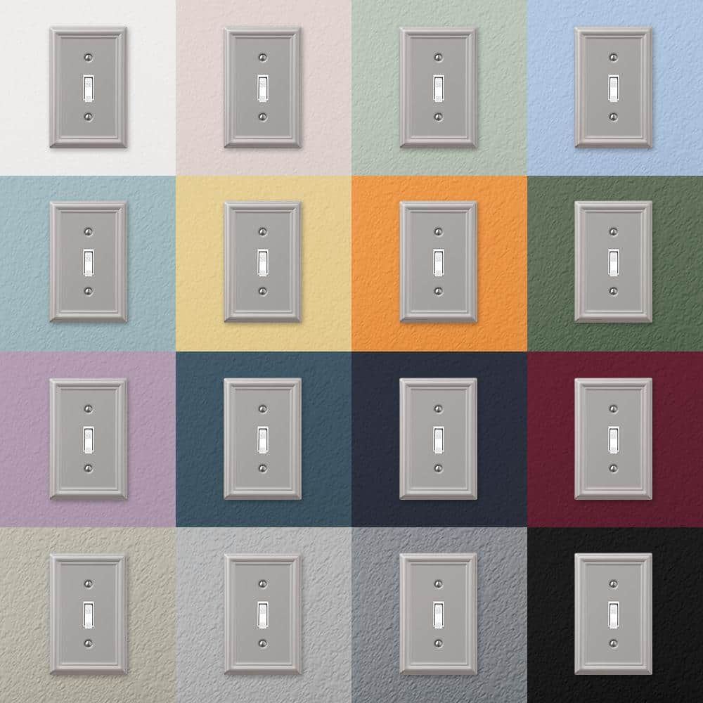 Amerelle 149R4BN Chelsea Wallplate, 4 Rocker GFCI, Steel, Brushed Nickel, 1-Pack
