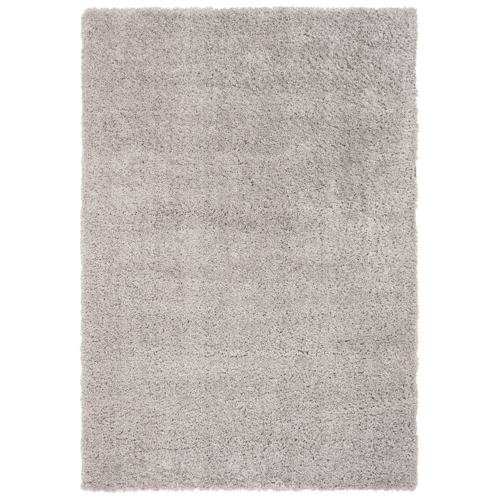 SAFAVIEH Fontana Jamie Solid Shag Area Rug, Grey, 4' x 6'
