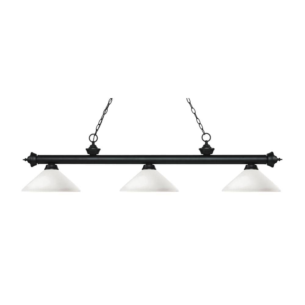 Z-Lite Riviera 3 - Light Island Pendant Light in  Matte Black