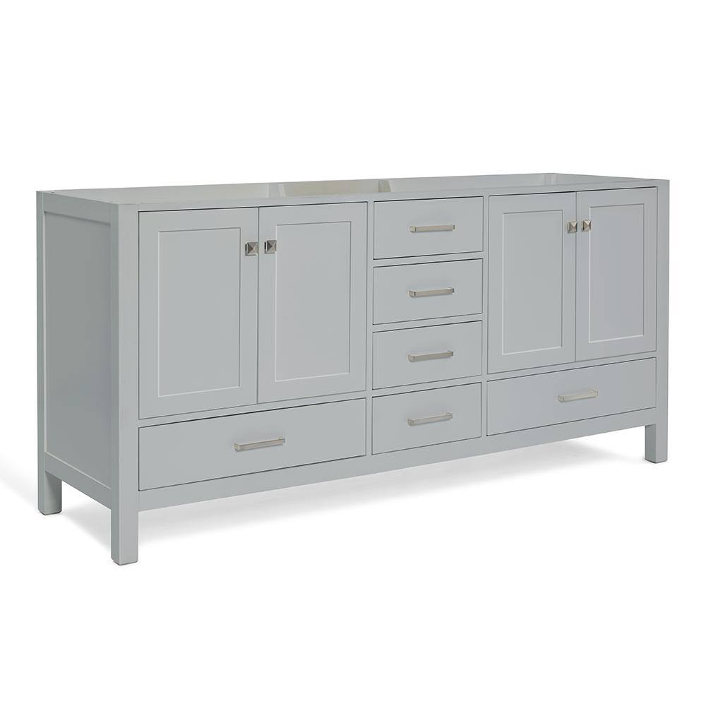 Ariel A073d-Bc Cambridge 72" Double Free Standing Vanity Cabinet Only - Grey