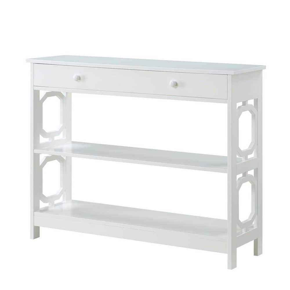 Omega 1 Drawer Console Table with Shelves