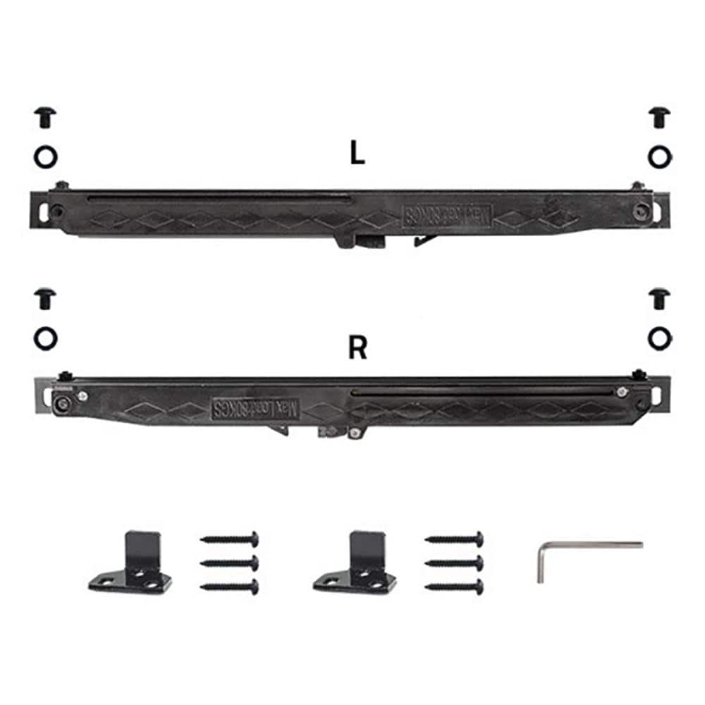 Satin Nickel Soft Close Single Barn Door Hardware Kit