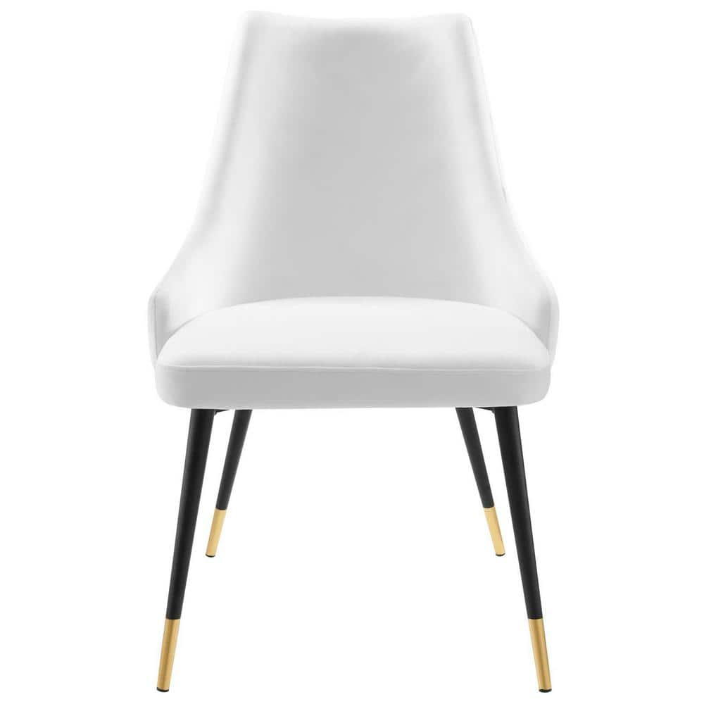 Modway Adorn 17.5" Tufted Performance Velvet Dining Side Chair in White