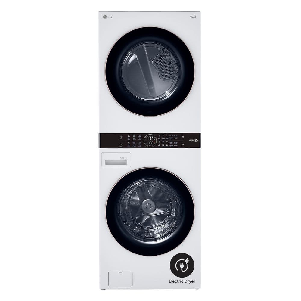 LG WKE100HWA 27 inch White WashTower™ with Center Control™ 4.5 cu. ft. Washer and 7.4 cu. ft. Electric Drye