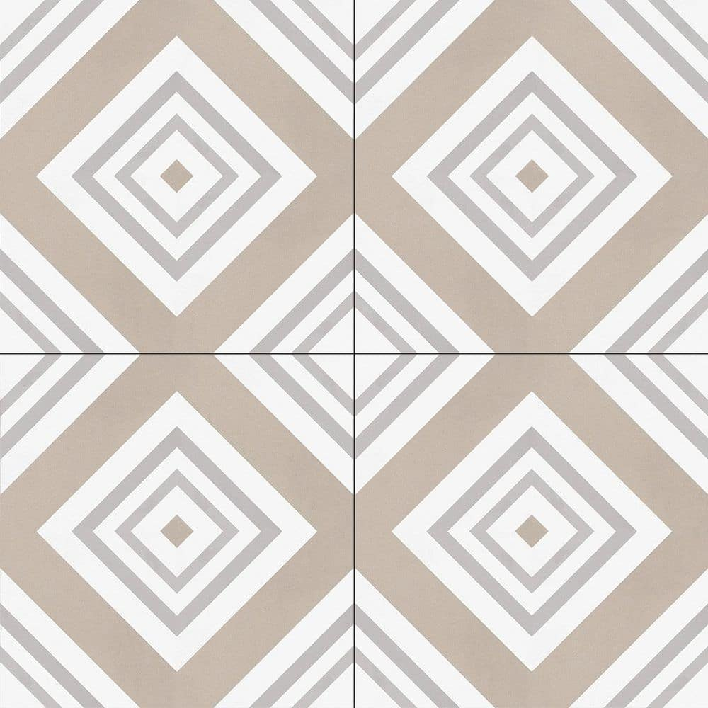 SAMPLE-Bliss 8" x 8" Porcelain Patterned Wall & Floor Tile