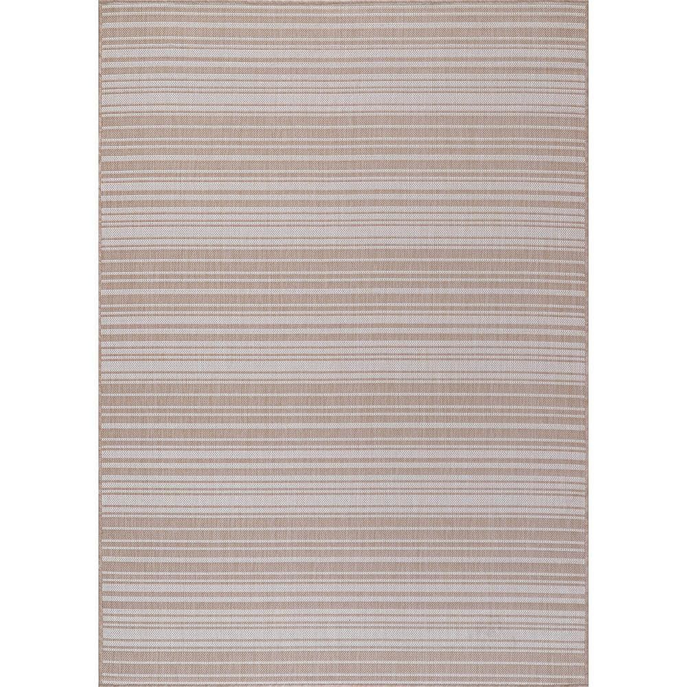 Beverly Rug Outdoor Rugs 5' x 7' Patio, Porch, Garden Beige and White