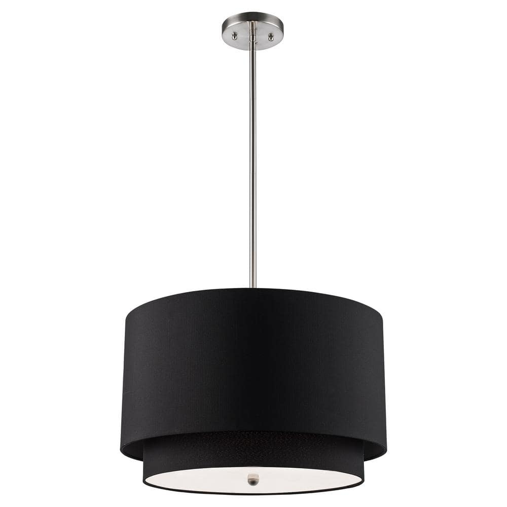 Trans Globe Lighting Pnd-802 Three Light Double Shade Pendant From The Young And Hip