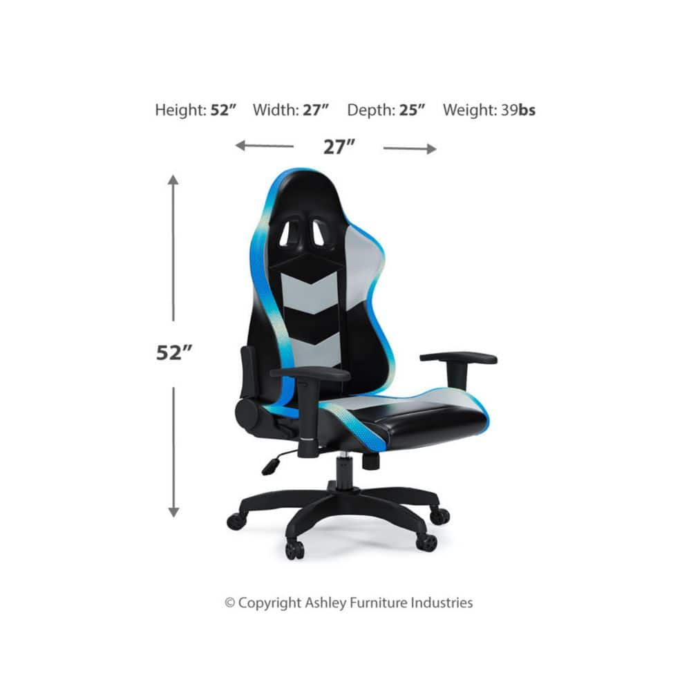 Signature Design by Ashley Contemporary Lynxtyn Home Office Desk Chair Black/Gray
