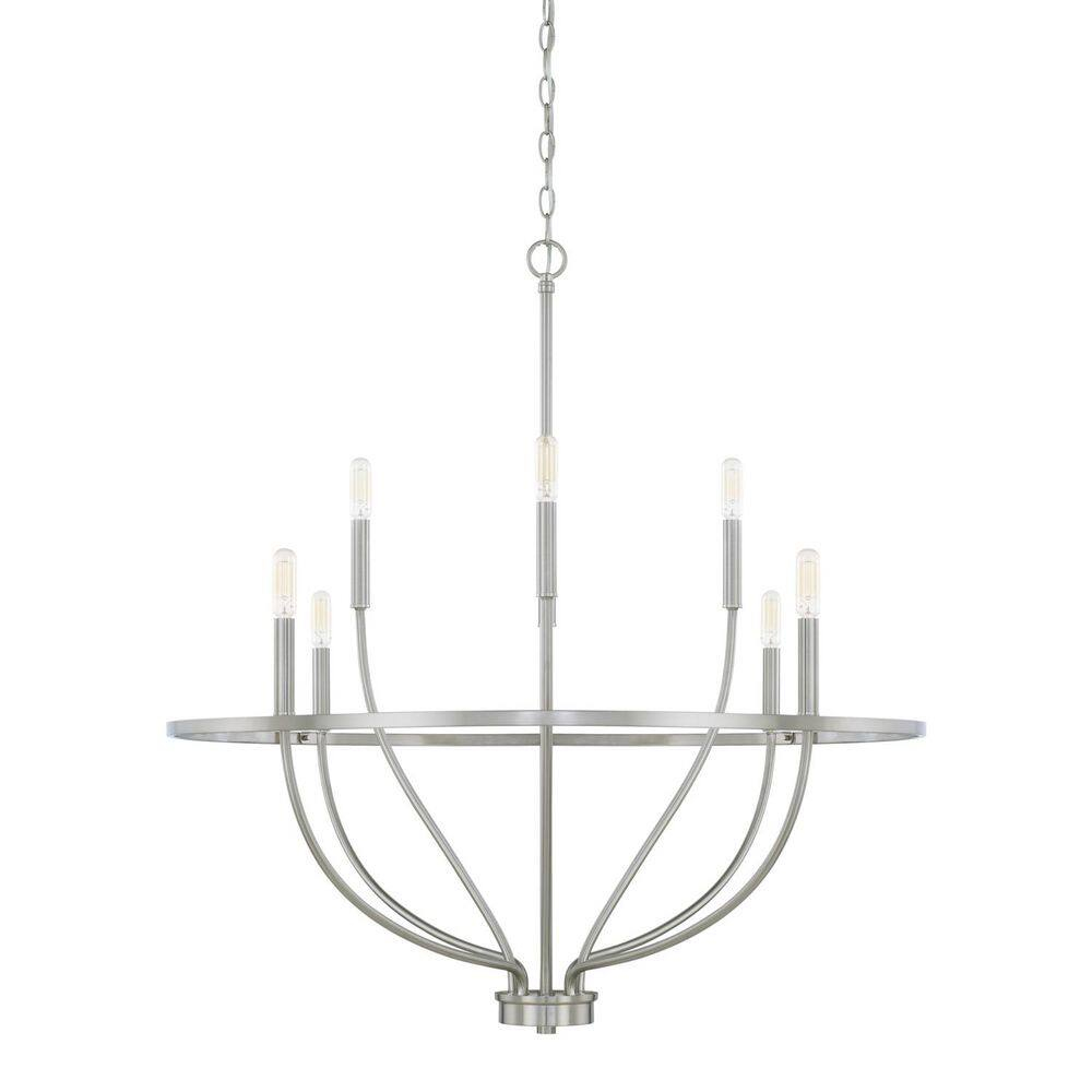 Capital Lighting 428581 Greyson 8 Light 34" Wide Taper Candle Chandelier - Nickel