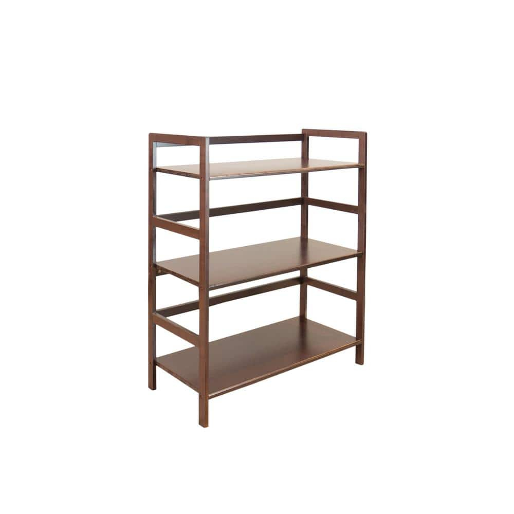 Eccostyle 3-Tier Bamboo Frame Stackable Bookshelf - Caramel