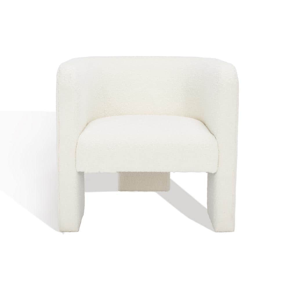 SAFAVIEH Couture Sammie Modern Boucle Solid Accent Chair, Ivory