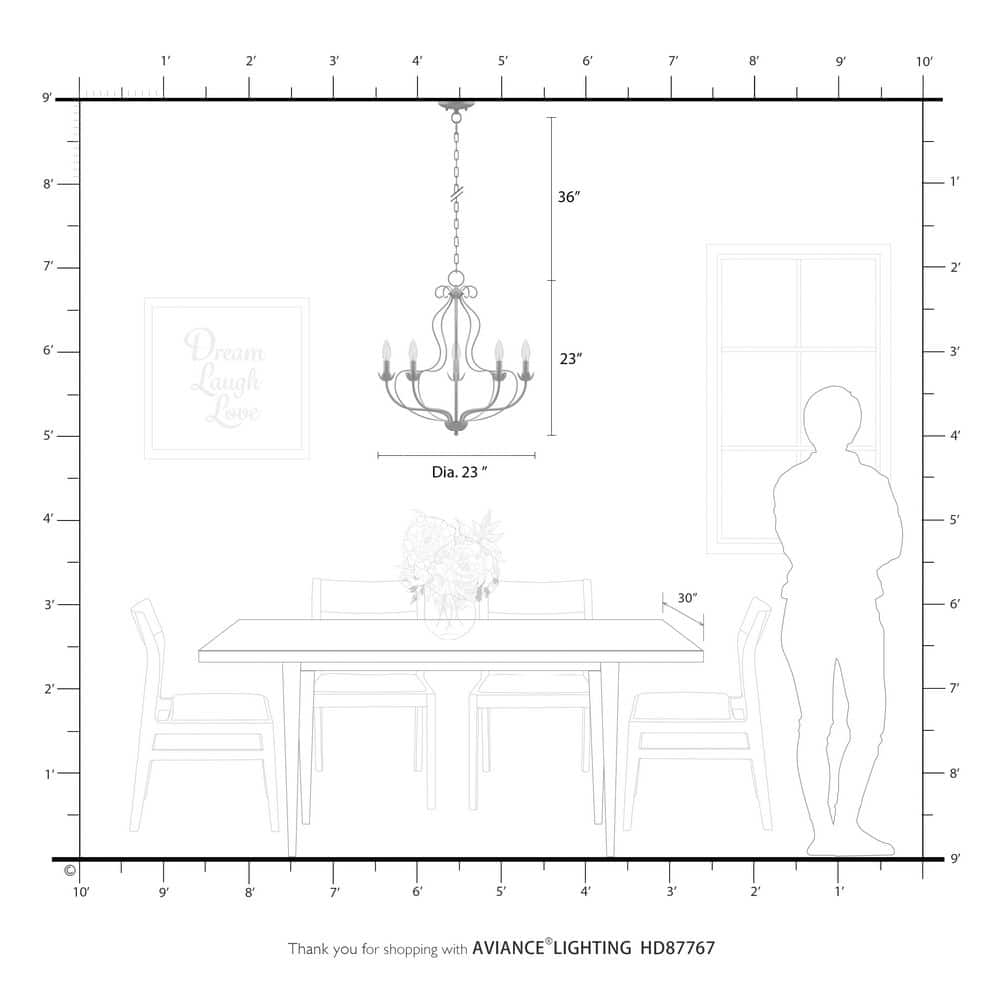 42905-48-Livex Lighting-Katarina - 5 Light Chandelier In Transitional Style-23 Inches Tall and 23 Inches Wide-Antique Gold Leaf Finish    -Traditional