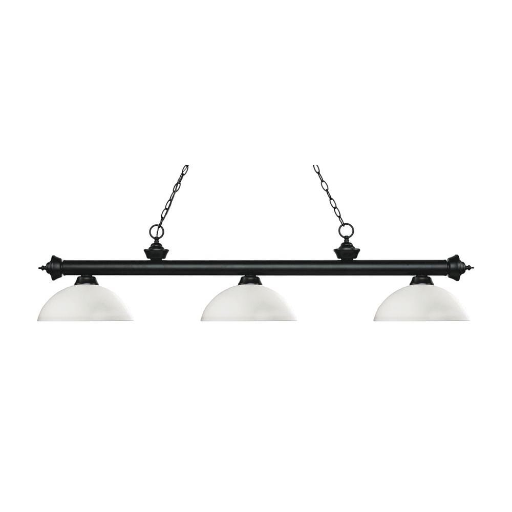 Z-Lite Riviera 3 - Light Island Pendant Light in  Matte Black