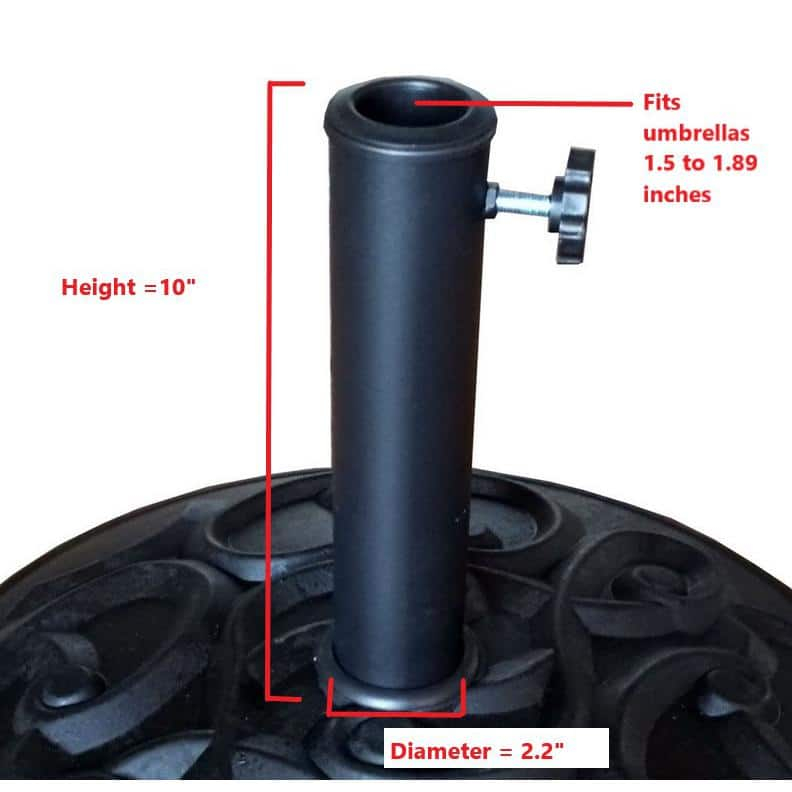 GatherCraft Reva 9 Feet Pole Umbrella with Carry Bag and Base Taupe