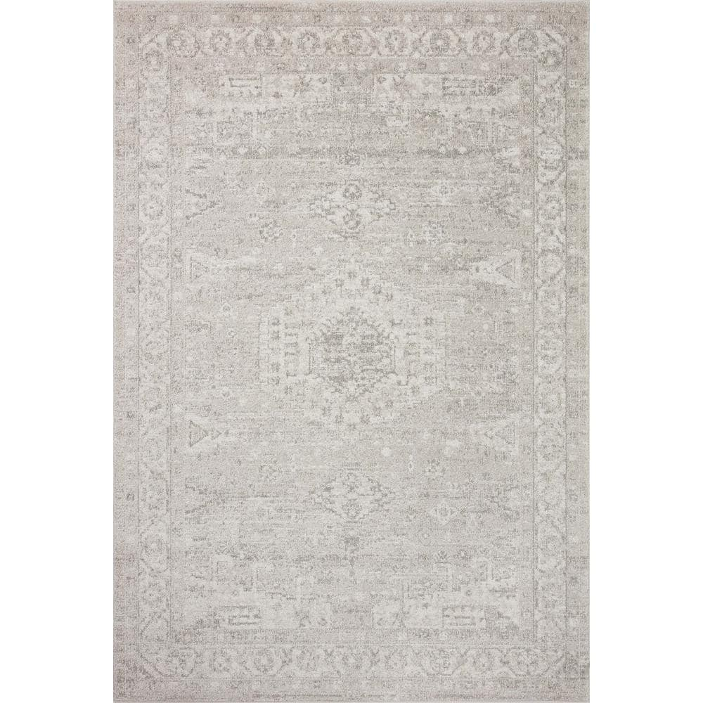 Loloi II Odette Silver / Ivory 6'-7" x 9'-6" Area Rug