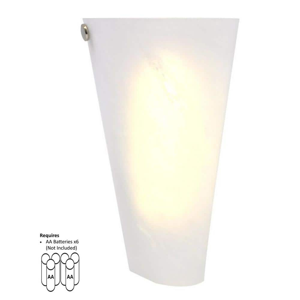 Frosted Marble Glass Conical Sconce