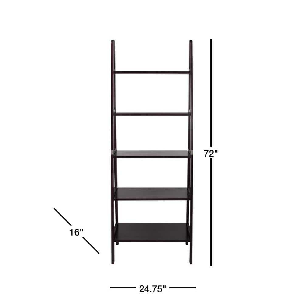 Casual Home 5-Shelf Ladder Bookcase