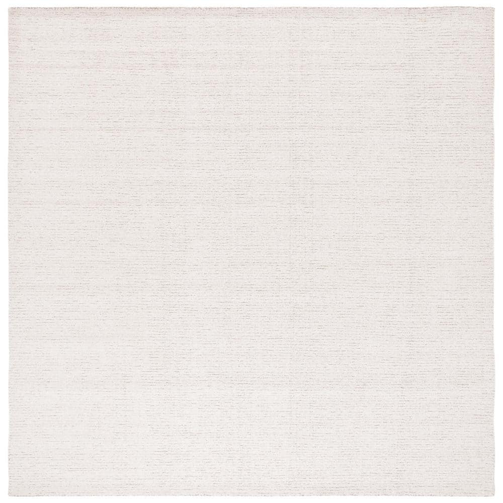 SAFAVIEH Abstract Delia Geometric Wool Area Rug, Ivory/Beige, 4' x 4' Square