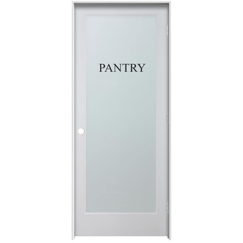 81.75'' Solid Wood Glass Prehung Door