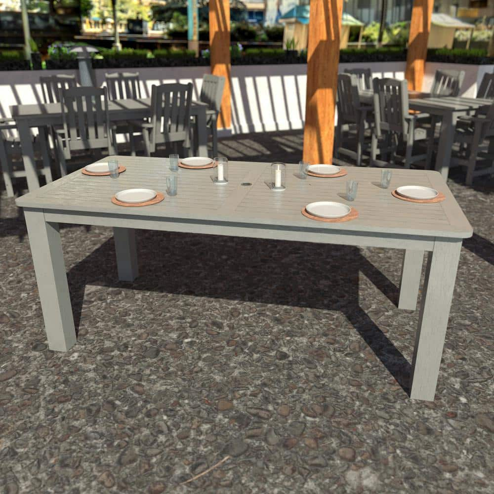Coastal Teak 84" Rectangular Outdoor Counter Height Dining Table