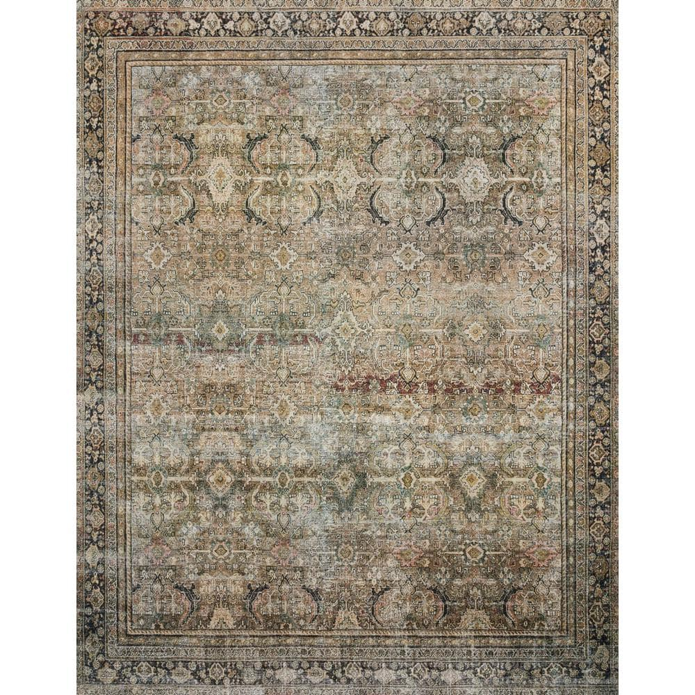 Loloi II Layla Traditional Power Loomed Olive / Charcoal Area Rug