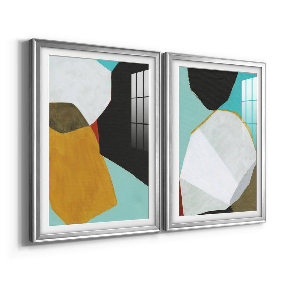 Wexford Home Graphica I Premium Framed Print, 18.5" x 24.5" - Ready to Hang, Silver (Set of 2)