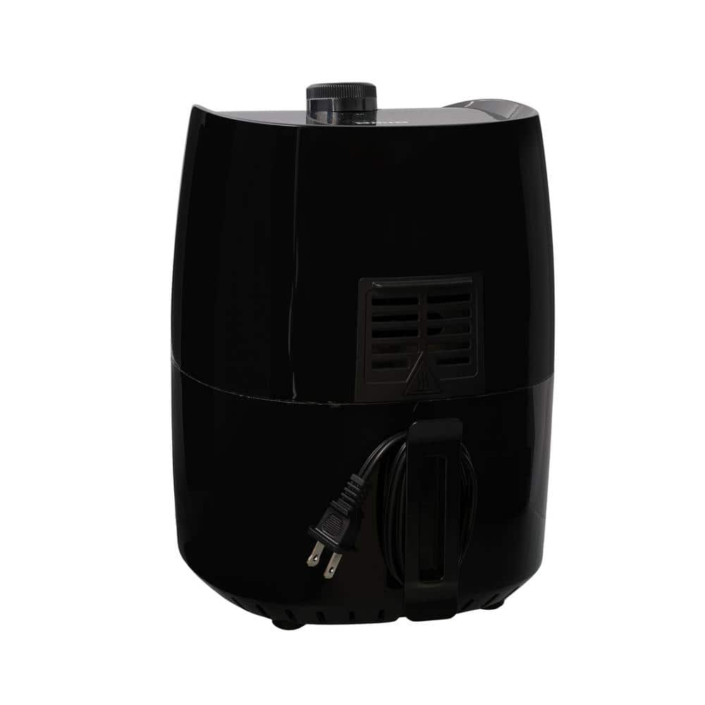 Aiwa 1200W 2.6 QT Compact Air Fryer, 360 degree Convection Heating, 60 minute timer, Black