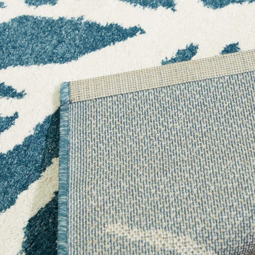 Boca White/Blue Area Rug
