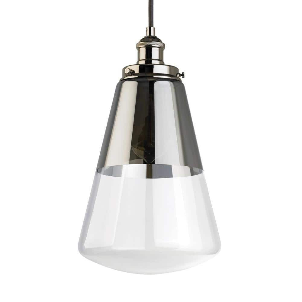 Feiss Lighting-Waveform-Pendant 1 Light in Modern Style-9.75 Inch Wide by 17 Inch High-Polished Nickel Finish -Tradit