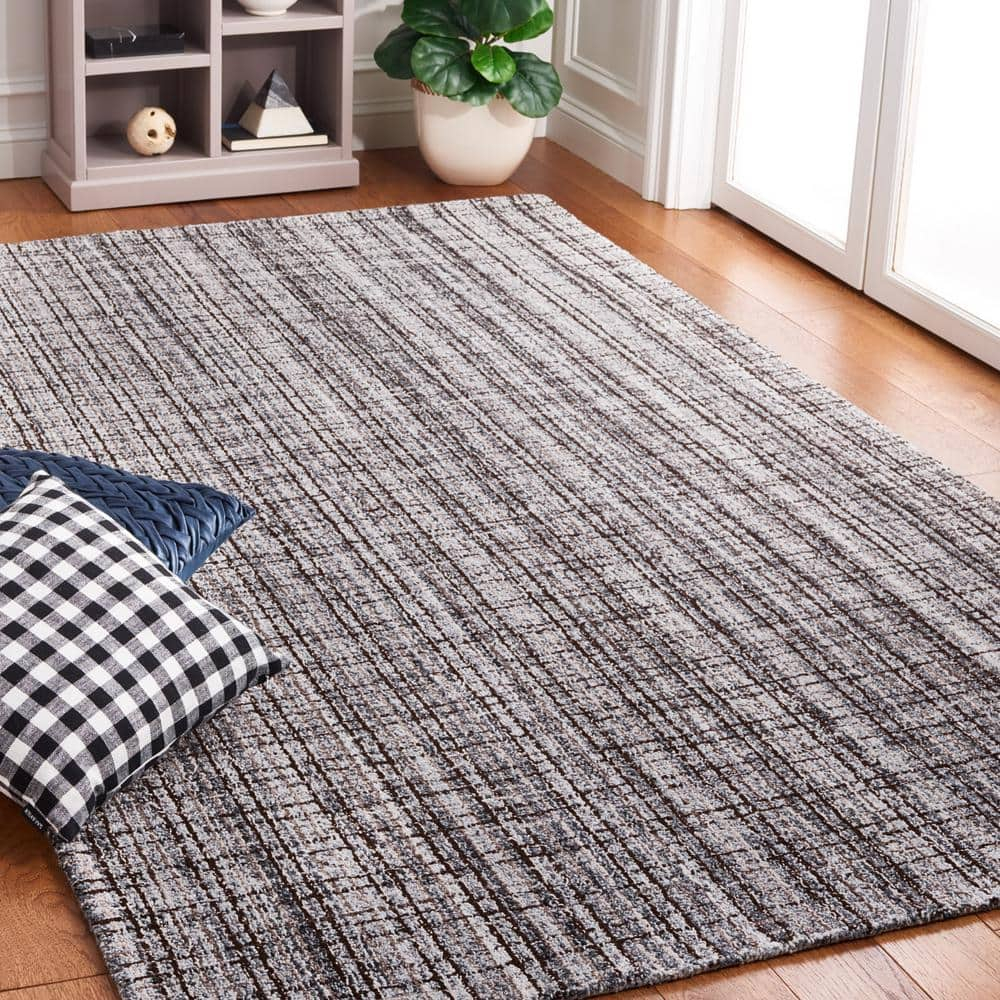 SAFAVIEH Abstract Rionach Trellis Area Rug, Grey/Brown, 6' x 6' Square