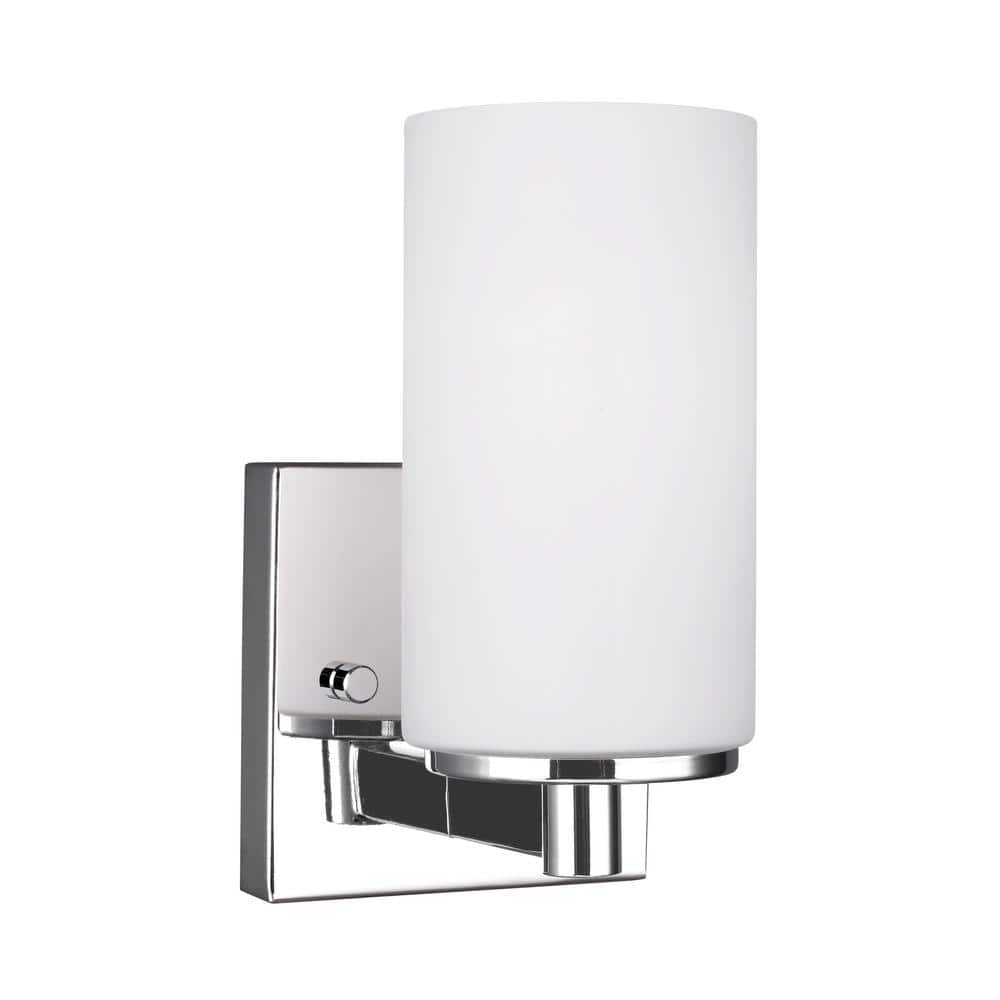 "Sea Gull Lighting 4139101-05 Hettinger One-Light Wall / Bath Sconce Vanity Style Lights, Chrome Finish"