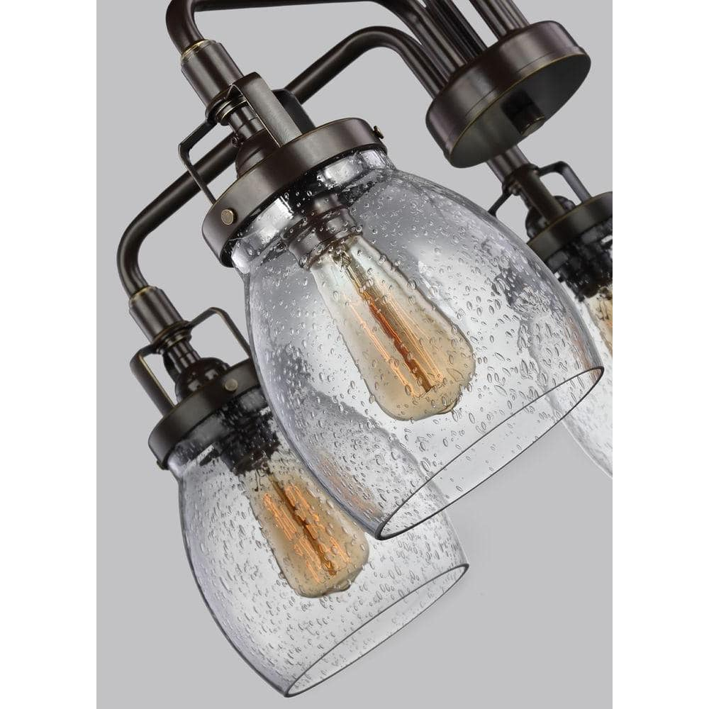 Generation Lighting Belton 3 -Light Bronze Transitional For Use in Bedrooms, Dining Rooms, Foyers, Kitchens, Living Rooms Chandelier