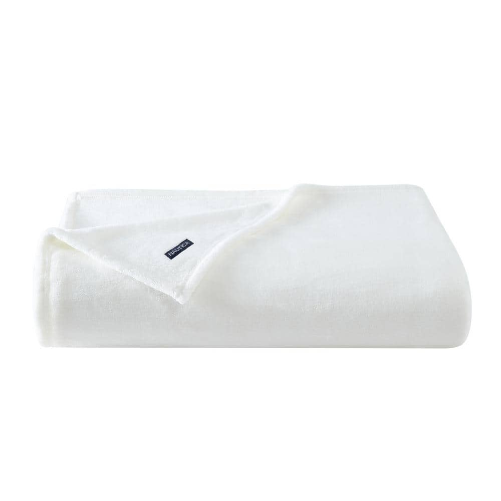 Nautica Nautica Solid Ultra Soft Plush Fleece Blanket