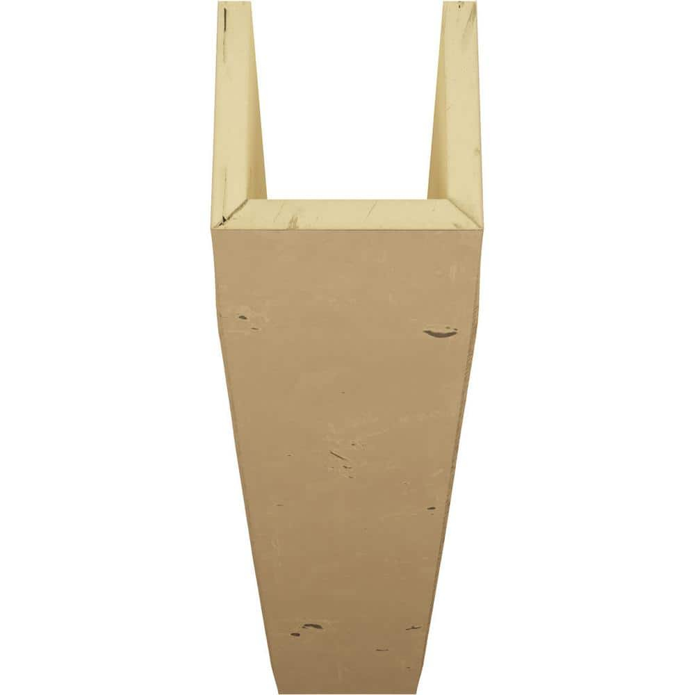 12"W x 6"H x 10'L 3-Sided (U-beam) Knotty Pine Endurathane Faux Wood Ceiling Beam, Natural Pine