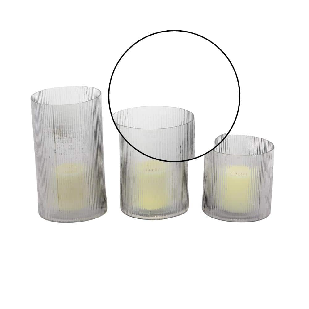 DecMode  5", 7", 9"H Traditional Candlestick, Clear, 3 - Pieces